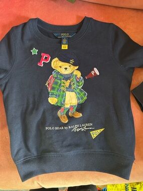 Polo by Ralph Lauren Navy Bear Appliqué Sweatshirt